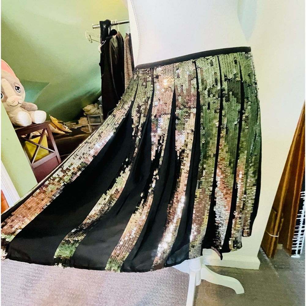 Sequin/chiffon party skirt